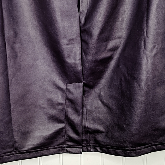 Catherines Faux Leather Pencil Skirt - Picture 5 of 6